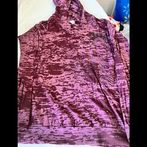 Women’s next level hooded long sleeve top size xl